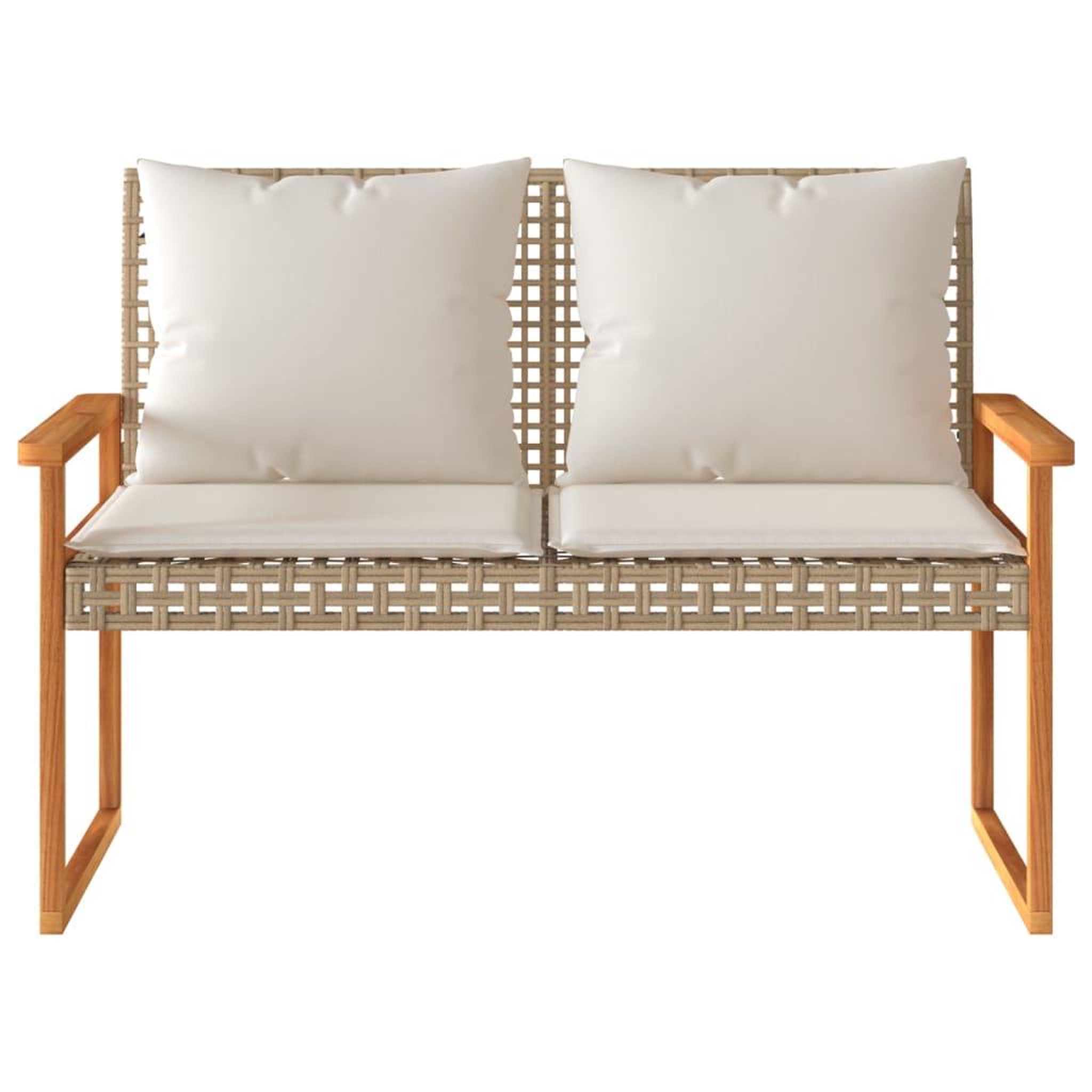 Voir la diapositive 5 : VIDAXL Salon de jardin avec coussins 4pcs melange beige resine tressee
