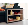 Voir la diapositive 5 : BEST MOBILIER California - canapé d'angle réversible 4 places - convertible avec coffre, étagère et poufs - en velours texturé