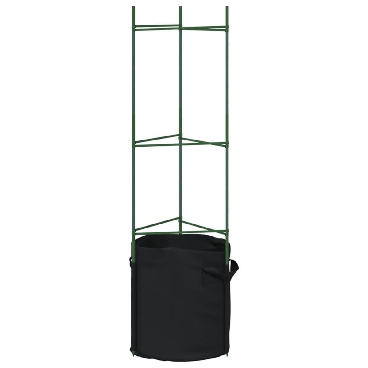 VIDAXL Cages a tomates avec sacs a plantes 8 pcs 116 cm acier et PP