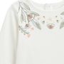 Voir la diapositive 3 : Petit Béguin T-shirt bébé manches longues écru Lily