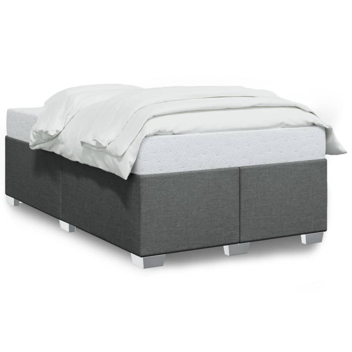 VIDAXL Cadre de lit sans matelas gris fonce 120x190 cm tissu
