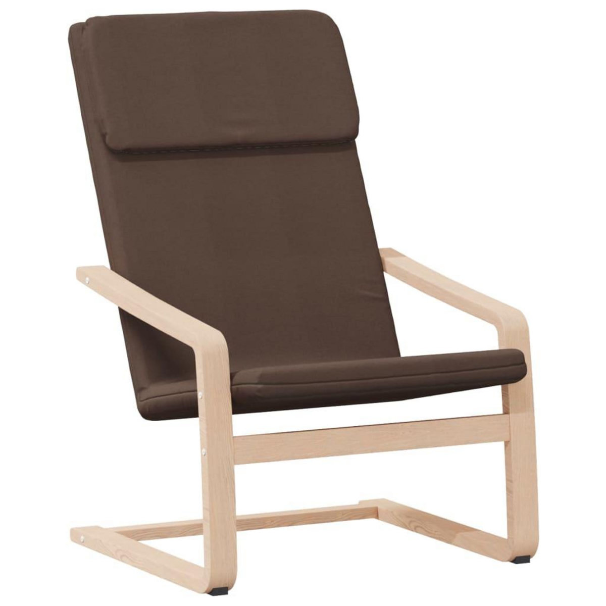 VIDAXL Chaise de relaxation avec repose-pied Marron fonce Tissu