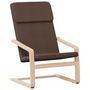 Voir la diapositive 5 : VIDAXL Chaise de relaxation avec repose-pied Marron fonce Tissu