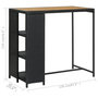 Voir la diapositive 6 : VIDAXL Table de bar avec rangement Noir 120x60x110 cm Resine tressee