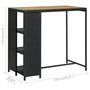 Voir la diapositive 6 : VIDAXL Table de bar avec rangement Noir 120x60x110 cm Resine tressee