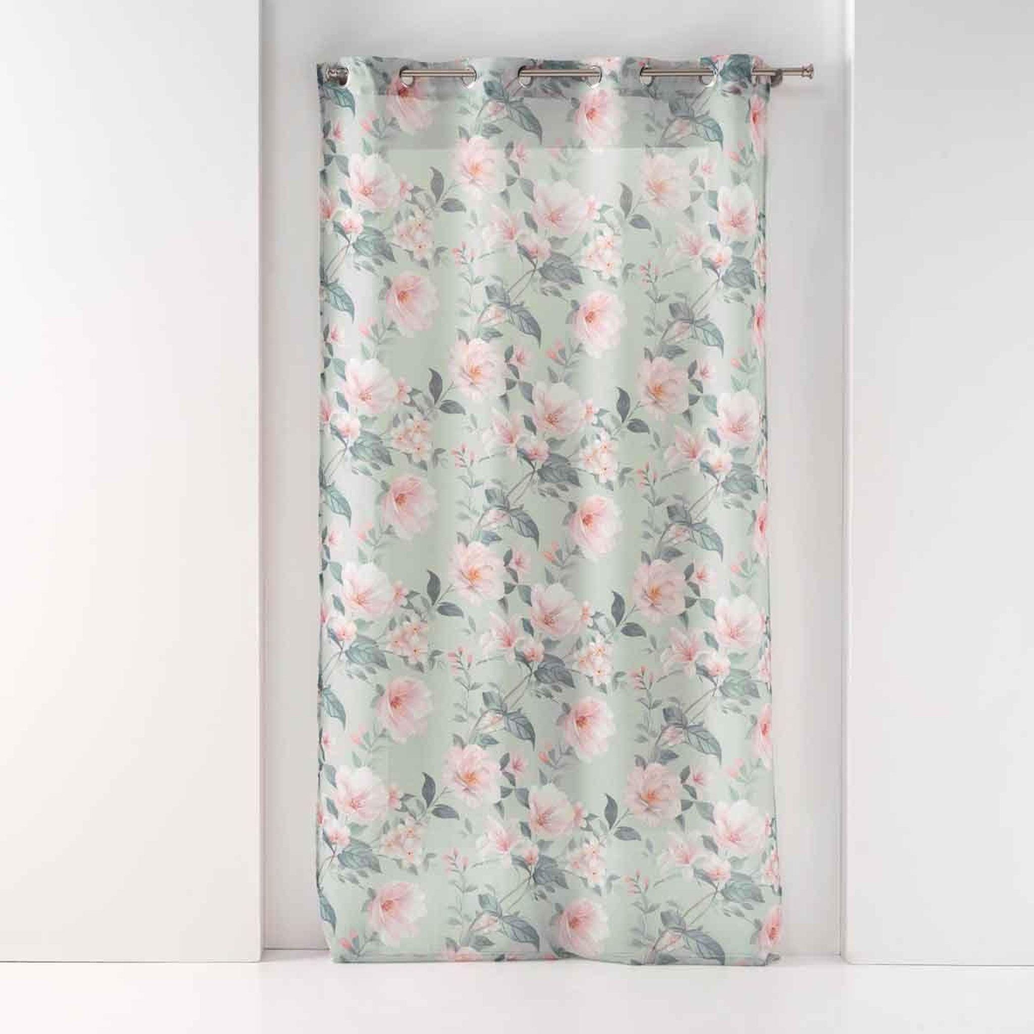 Douceur d'Intérieur Rideau voilage imprimé  alissia  140x240cm menthe