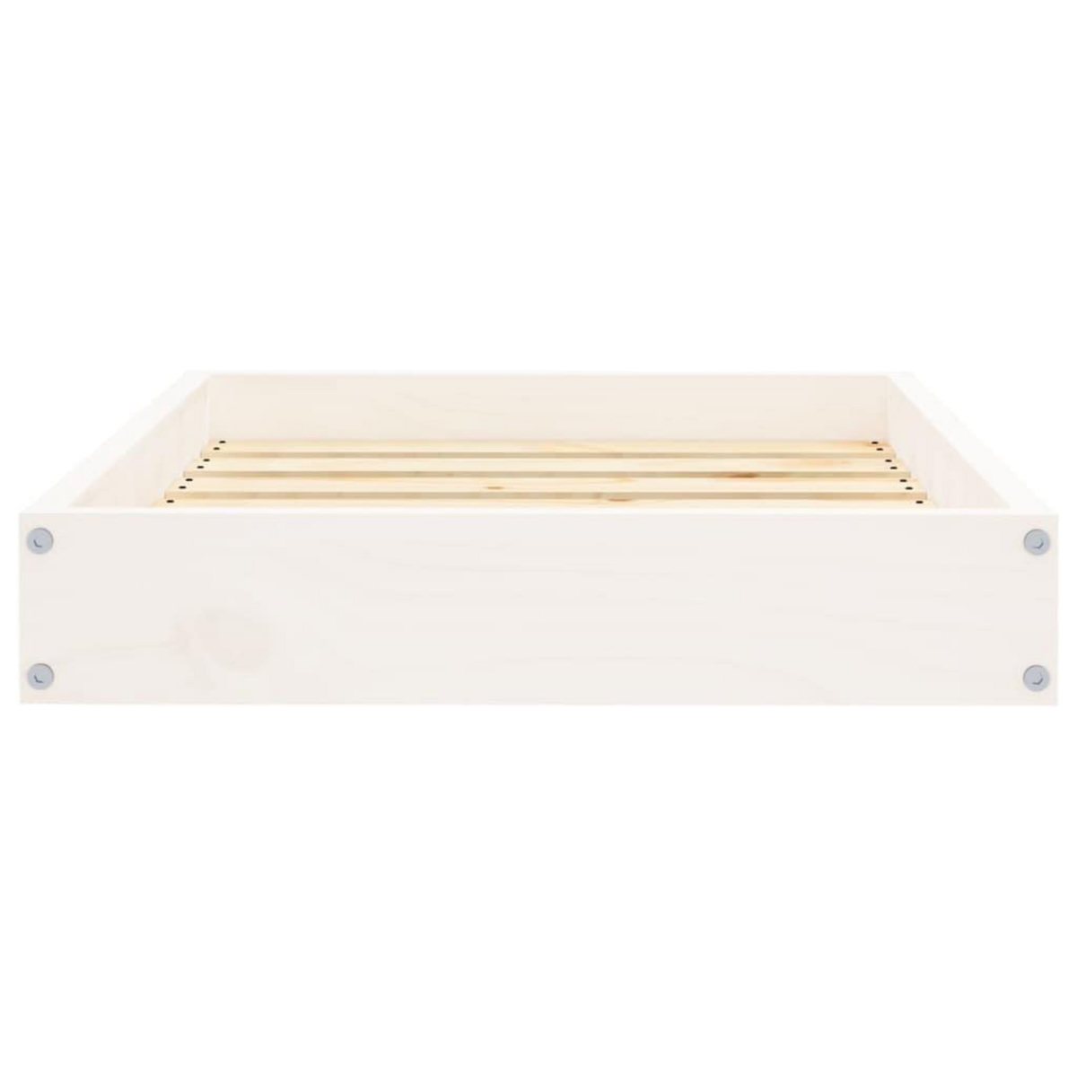 VIDAXL Lit pour chien Blanc 61,5x49x9 cm Bois de pin solide