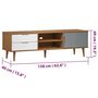Voir la diapositive 6 : VIDAXL Meuble TV MOLDE Marron 158x40x49 cm Bois de pin massif