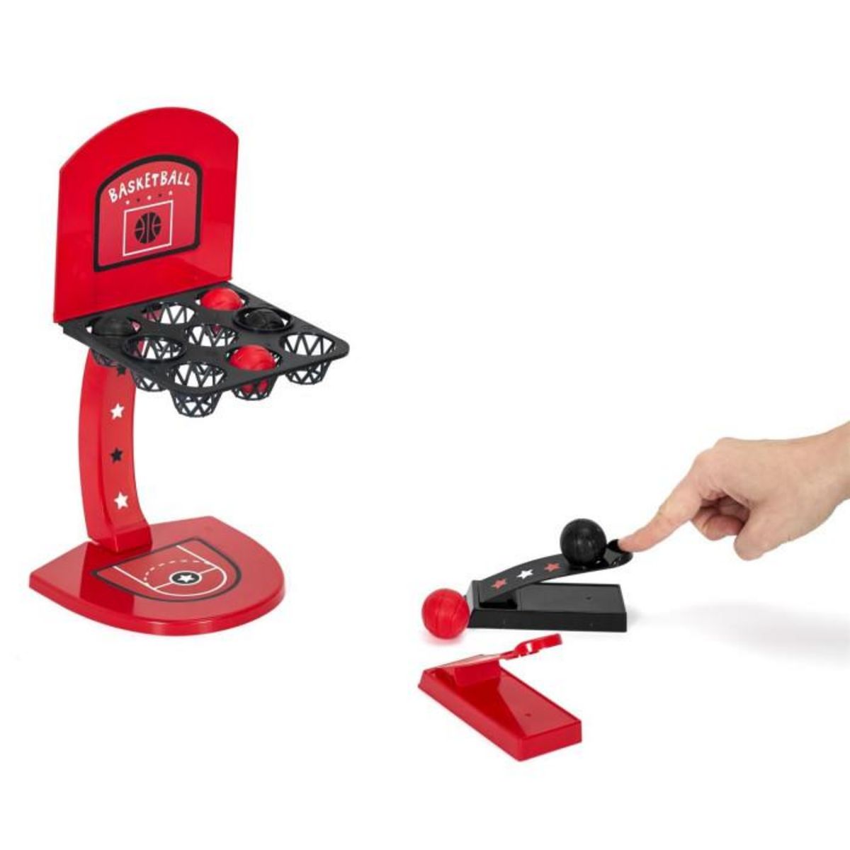 Paris Prix Mini Jeu de Bureau  Basket  33cm Rouge & Noir