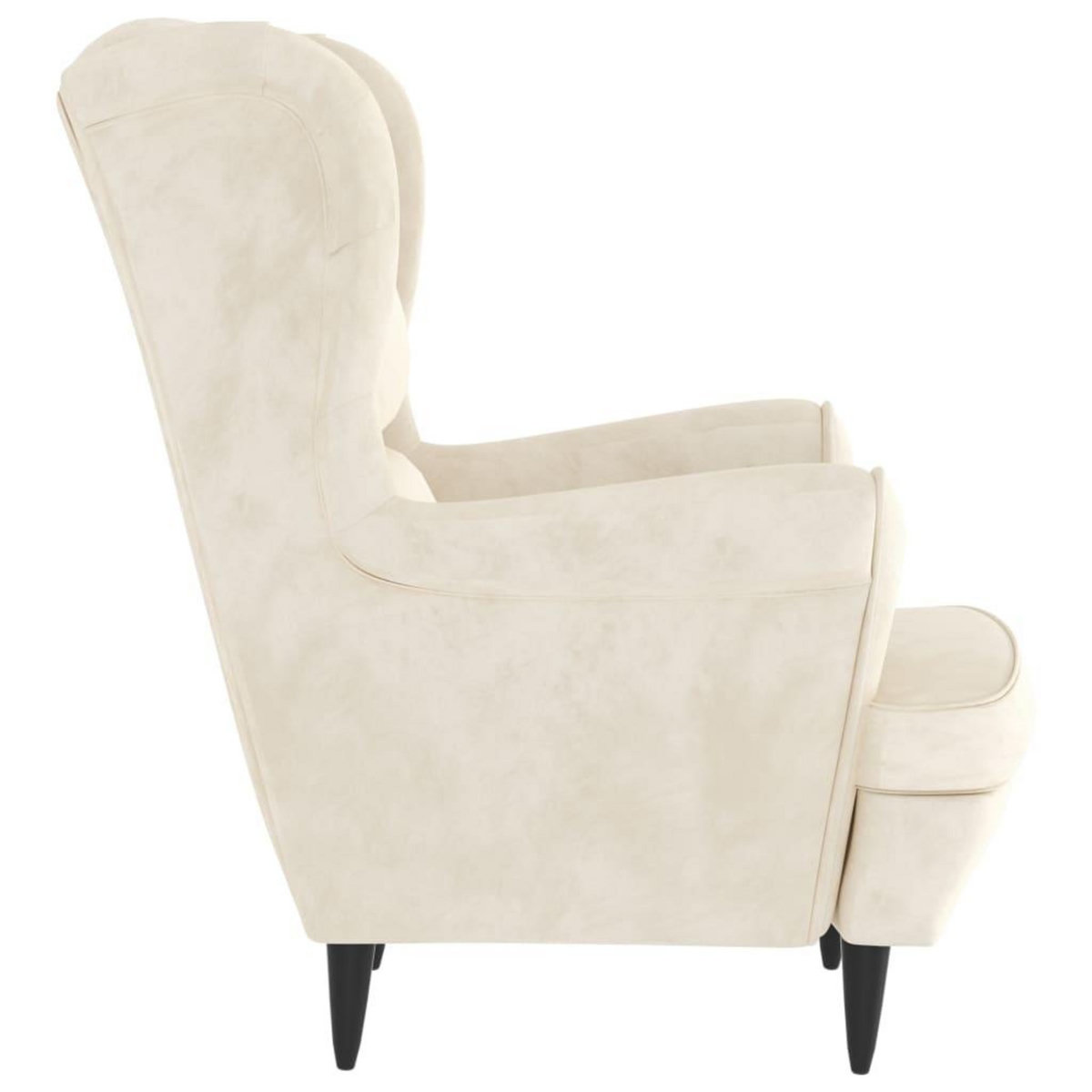 VIDAXL Fauteuil blanc creme velours