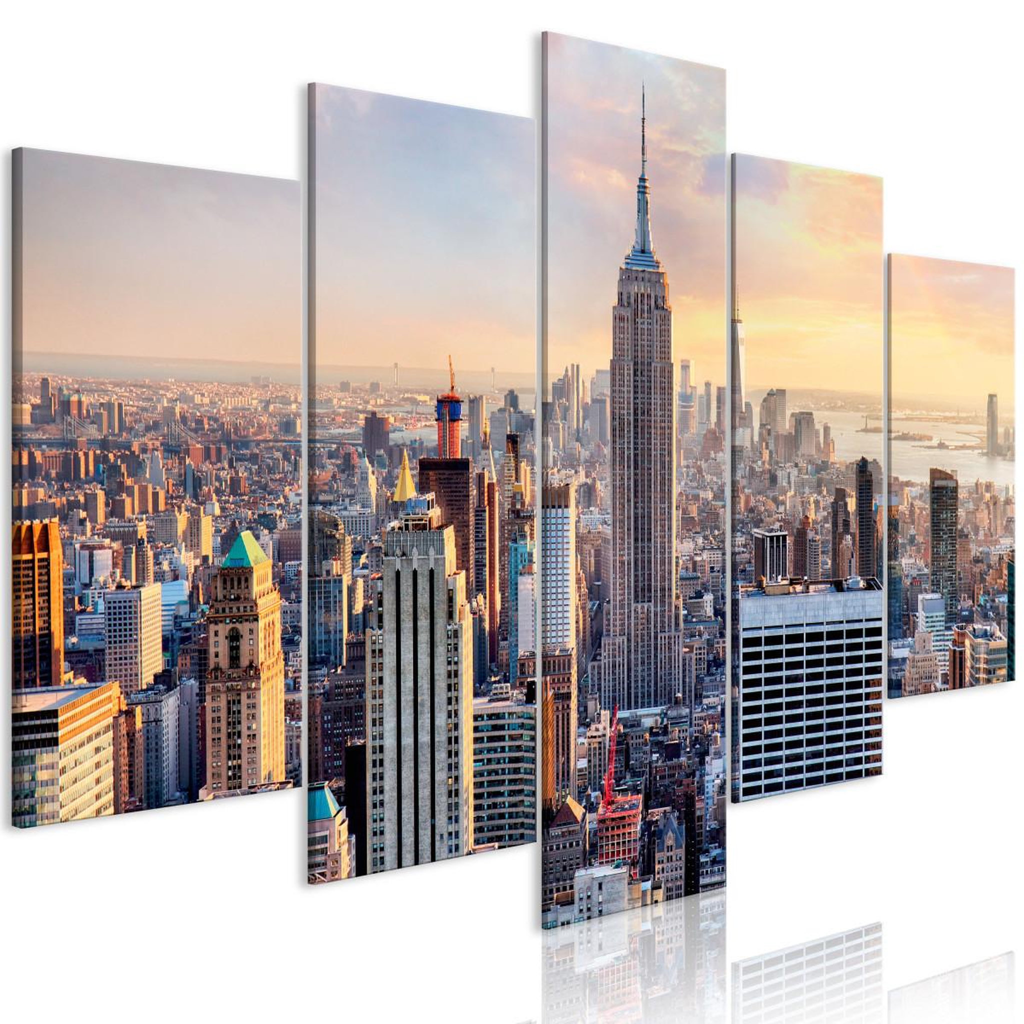 Paris Prix Tableau imprimé 5 panneaux  sunny metropolis wide. Coloris disponibles : Multicolore