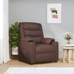VIDAXL Fauteuil inclinable electrique Marron Similicuir