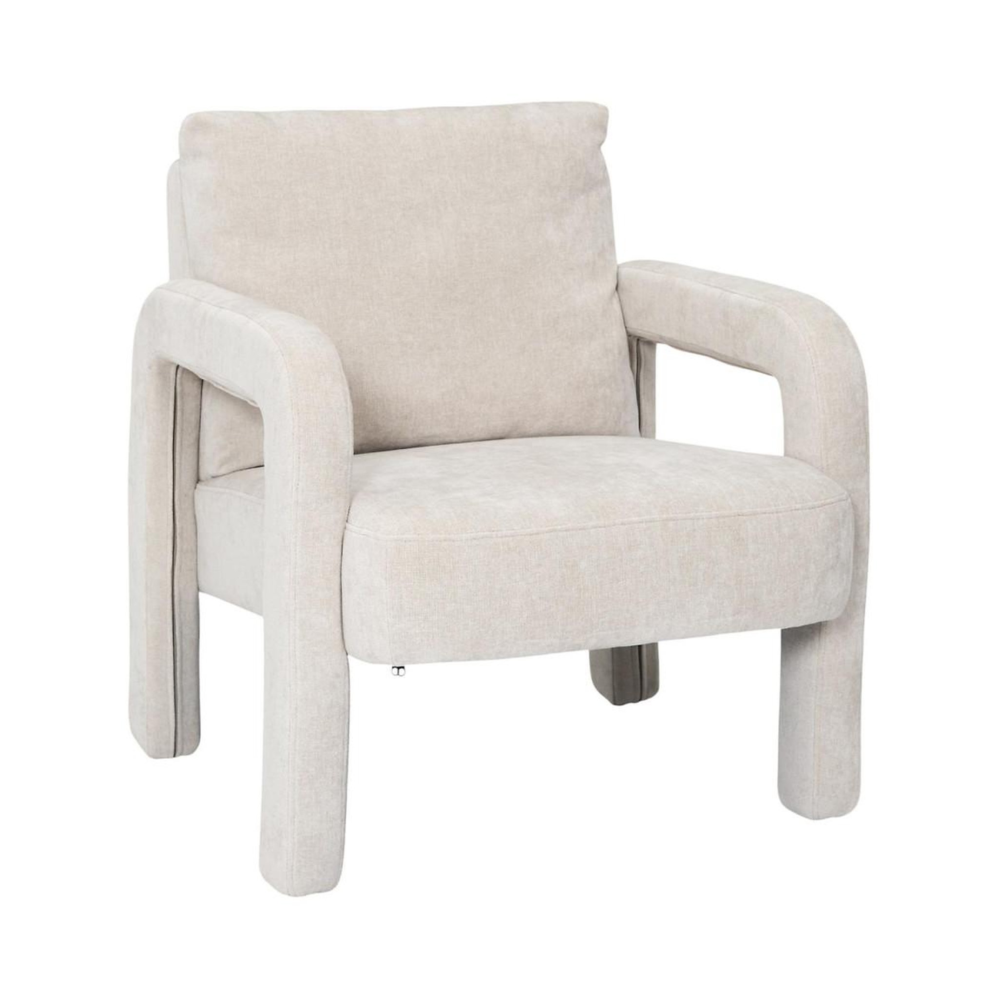The Home Deco Factory Fauteuil design  emilia  81cm blanc
