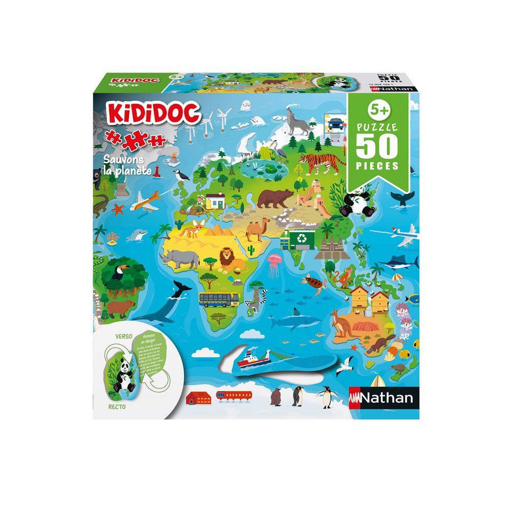 Nathan Puzzle 50 pièces Kididoc Planète éducatif enfant – Nathan