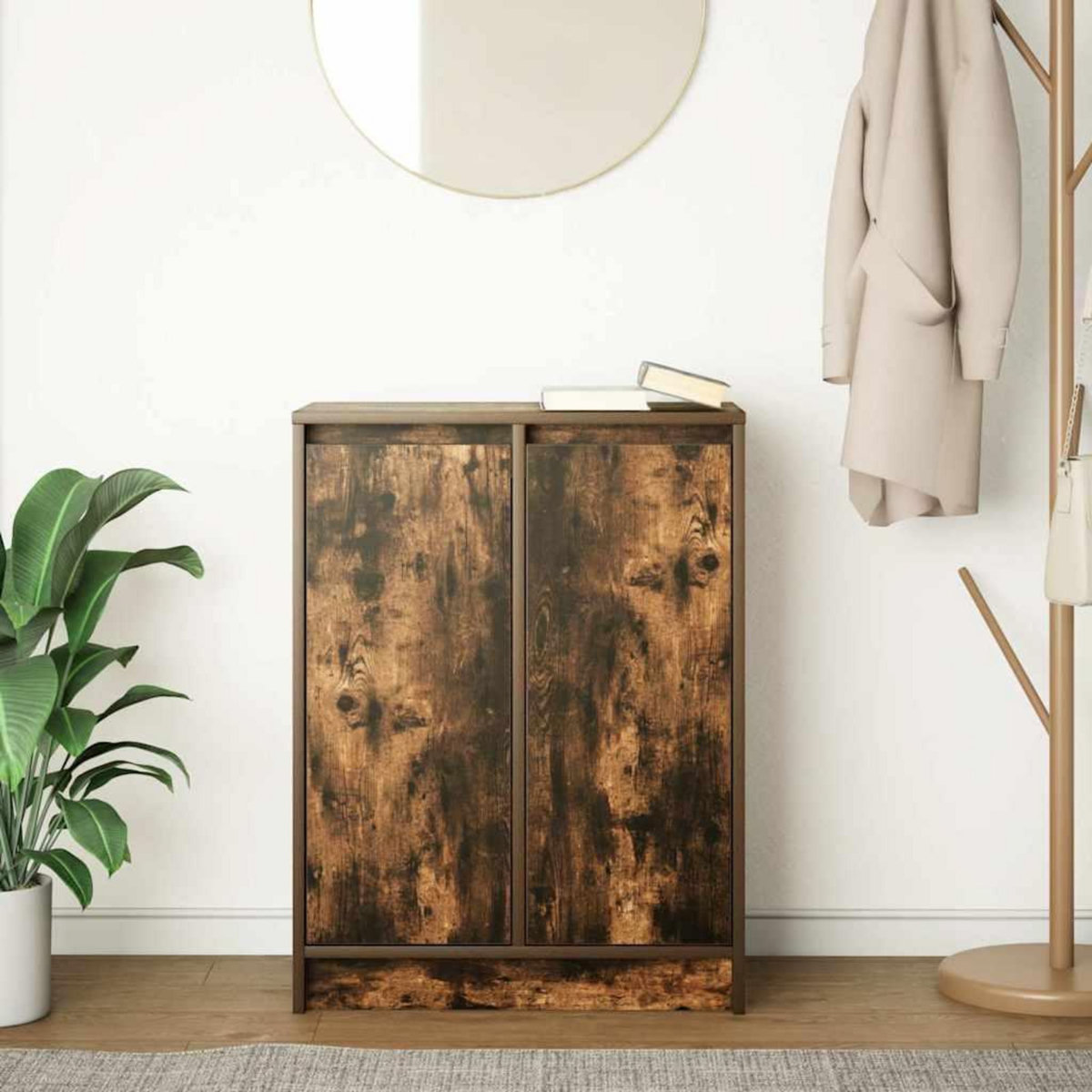 VIDAXL Buffet chene fume 57x34x76 cm bois d'ingenierie