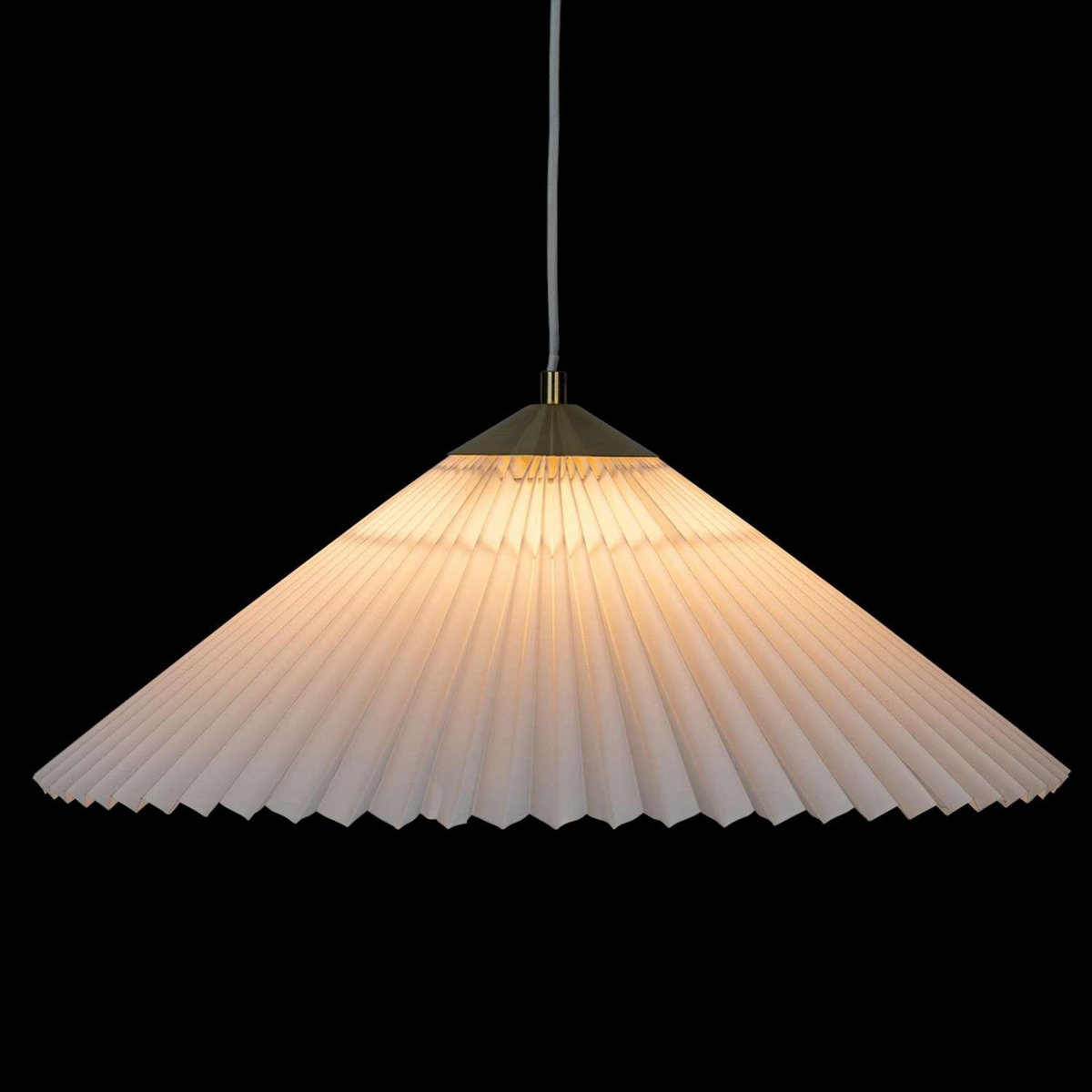 ATMOSPHERA Suspension plissée - H. 49 cm - Blanc