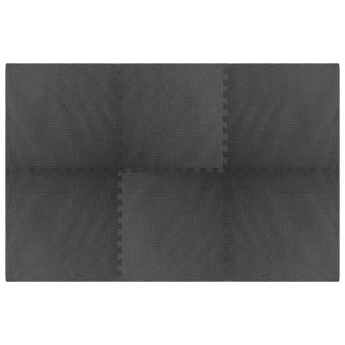 VIDAXL Tapis de sol 6 pcs 2,16 ㎡ Mousse EVA Noir