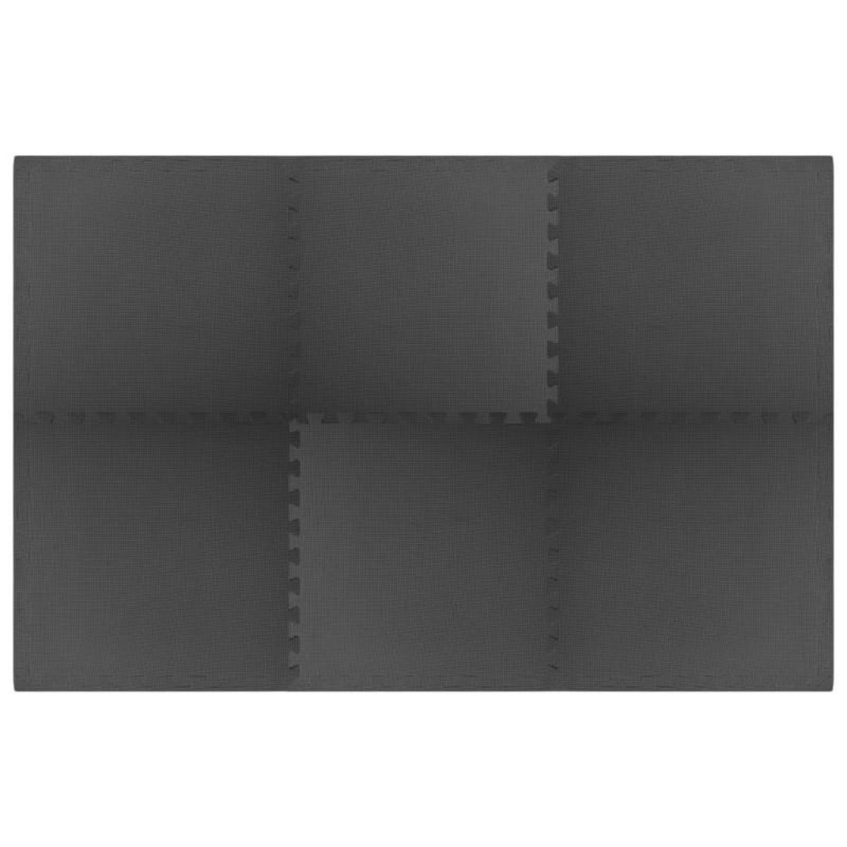 VIDAXL Tapis de sol 6 pcs 2,16 ㎡ Mousse EVA Noir