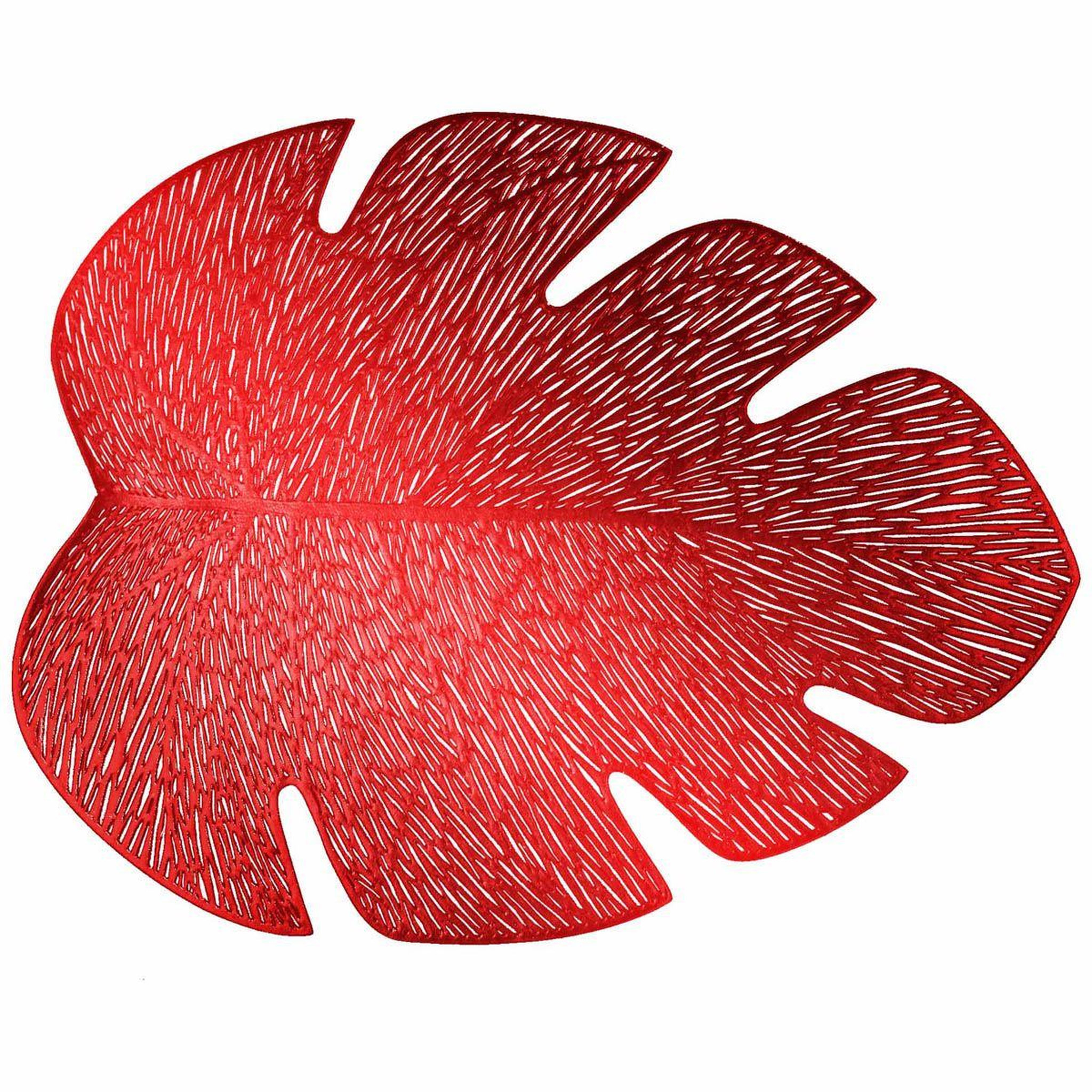 Douceur d'Intérieur Set de table ajouré  flamboyant  36x46cm rouge
