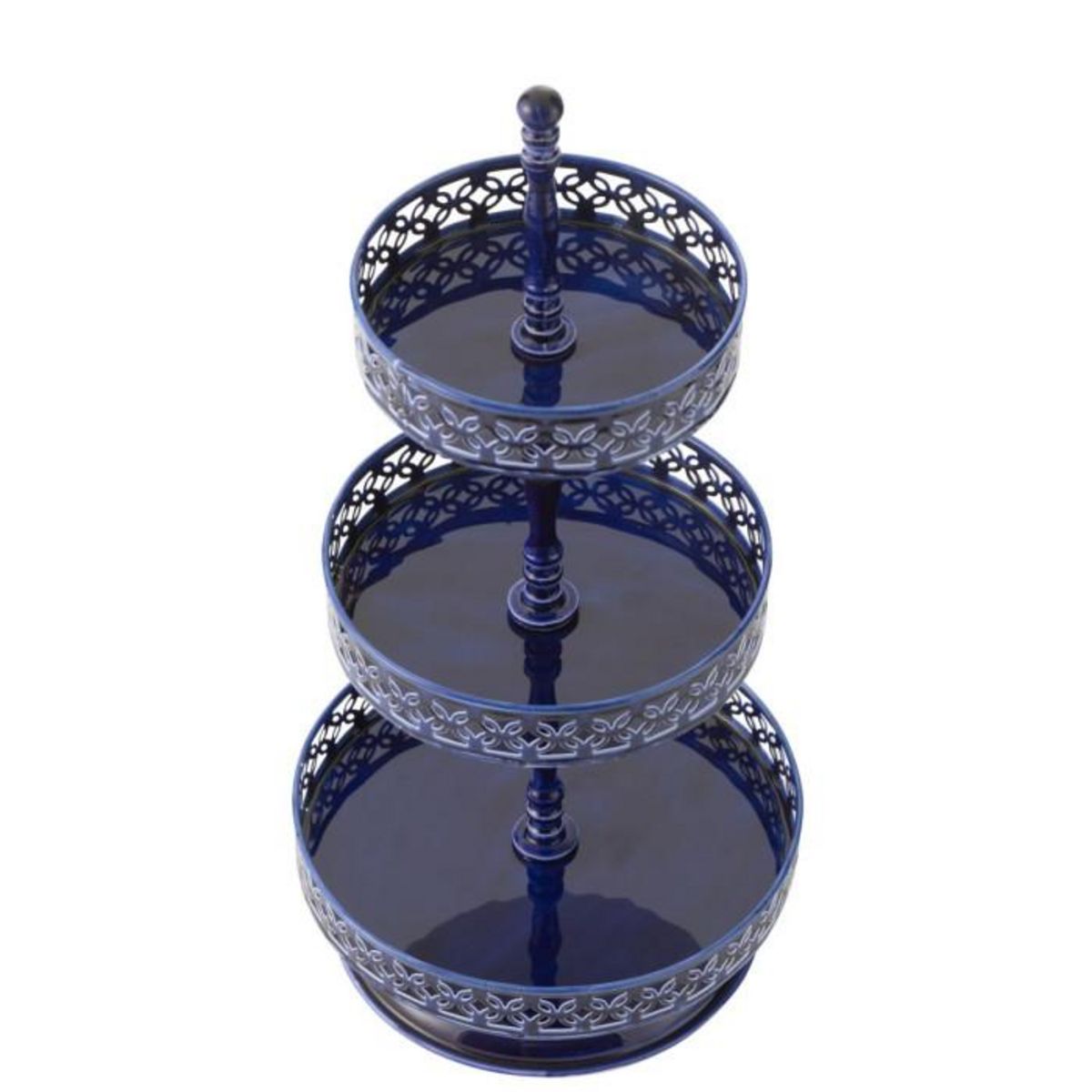 Paris Prix Plateau de Présentation 3 Niveaux en Métal  Nag  55cm Bleu