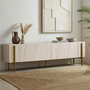 Voir la diapositive 4 : Habitat et Jardin Meuble TV en bois  Nexus  - 180 x 30 x 45 cm - Travertin / Or