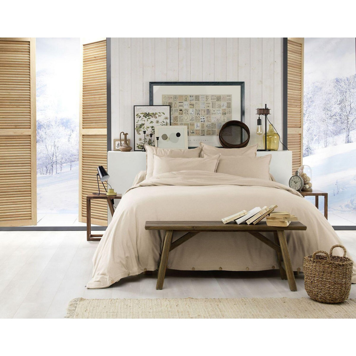 Home collection Housse de couette 100%flanelle