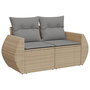 Voir la diapositive 3 : VIDAXL Salon de jardin 11 pcs avec coussins beige resine tressee