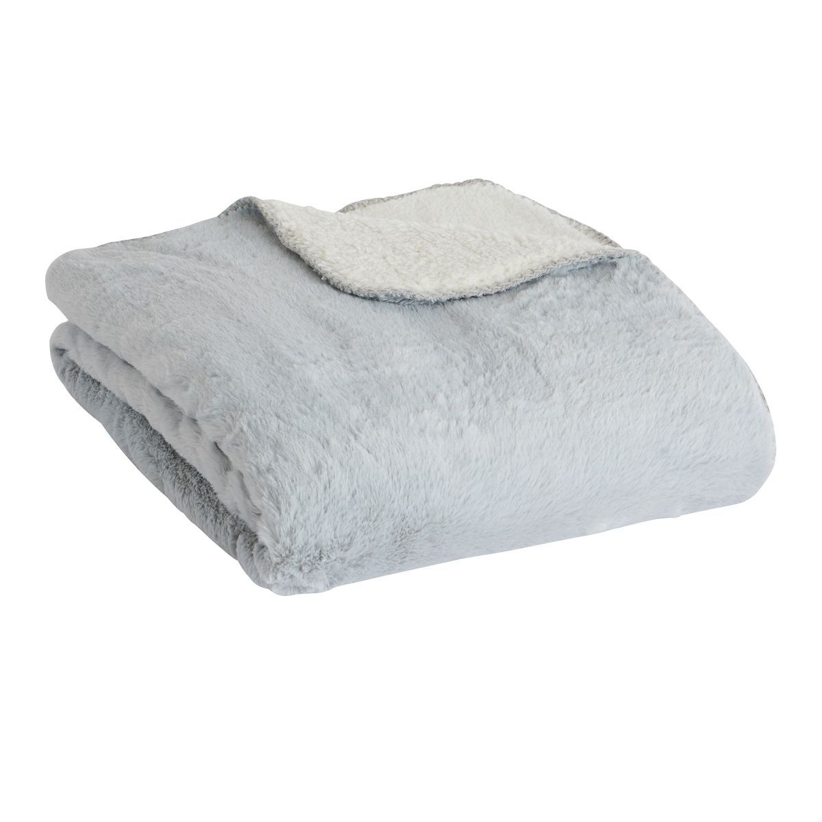 ACTUEL Plaid uni bi-matière en polyester 300g/m² RABBIT