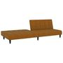 Voir la diapositive 4 : VIDAXL Canape-lit a 2 places marron velours
