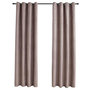 Voir la diapositive 2 : VIDAXL Rideaux occultants avec anneaux en metal 2 pcs Taupe 140x175 cm