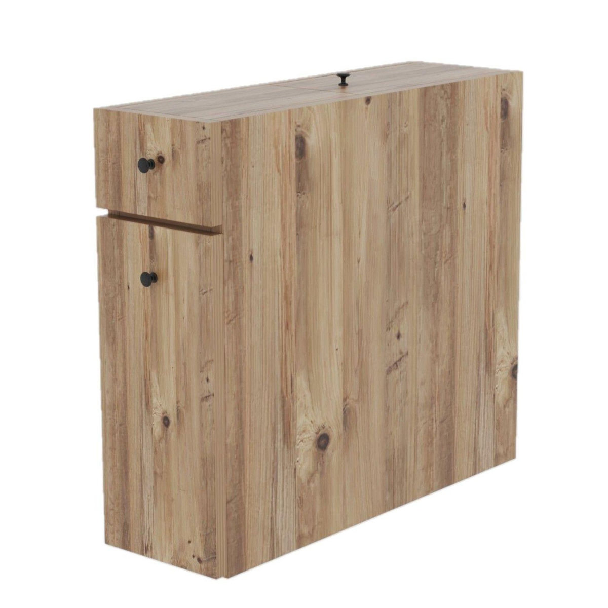 TOILINUX Rangement de salle de bain compact 2 tiroirs et une porte