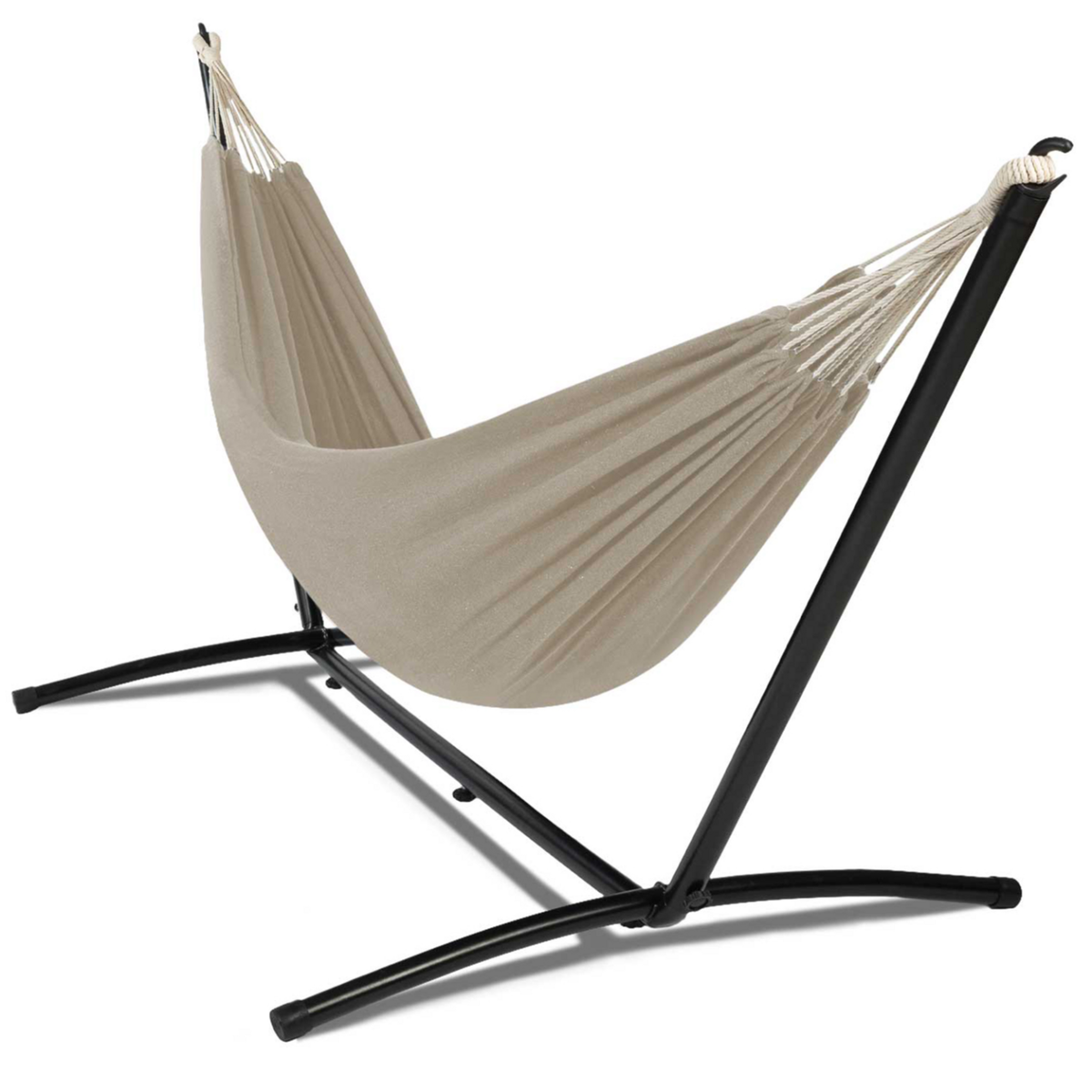 ID MARKET Hamac avec support métal et toile taupe