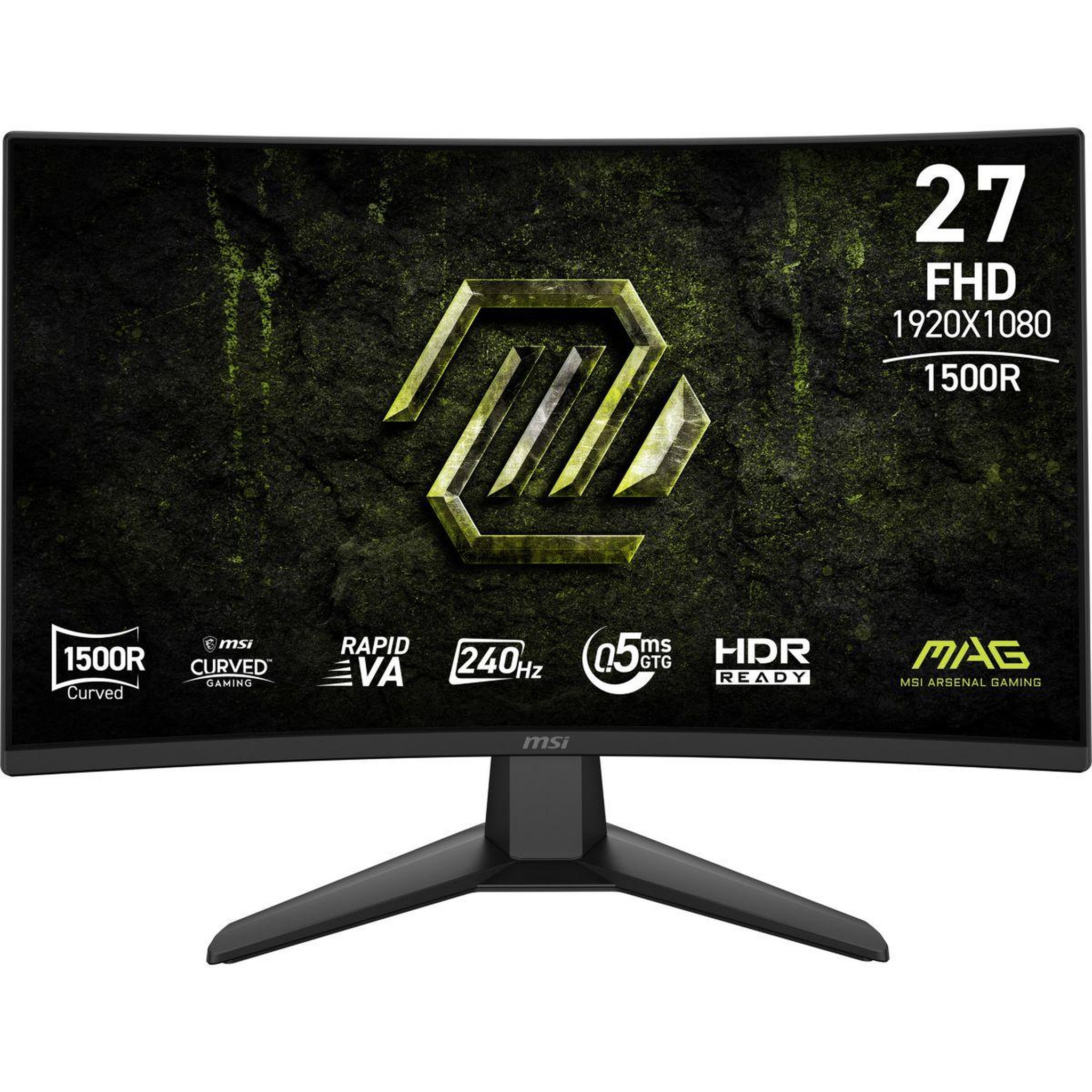 Voir la diapositive 1 : MSI Ecran PC Gamer MAG 274CF X24 27  Incurvé 1500R Full HD 240Hz Rapid VA HDR10