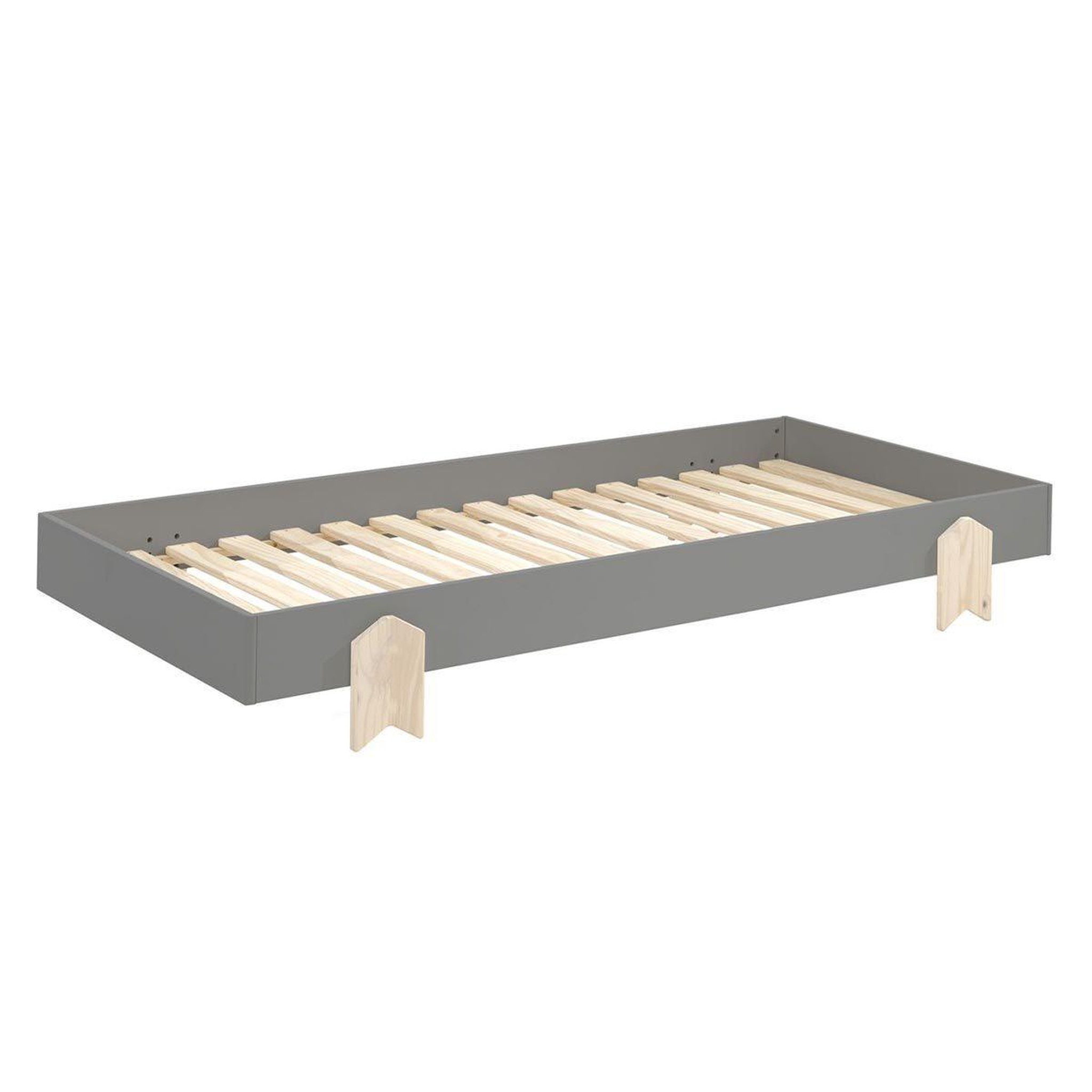 Voir la diapositive 3 : Paris Prix Lit enfant en bois  modulo arrow iii  90x200cm gris