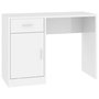 Voir la diapositive 2 : VIDAXL Bureau avec tiroir et armoire Blanc brillant 100x40x73 cm