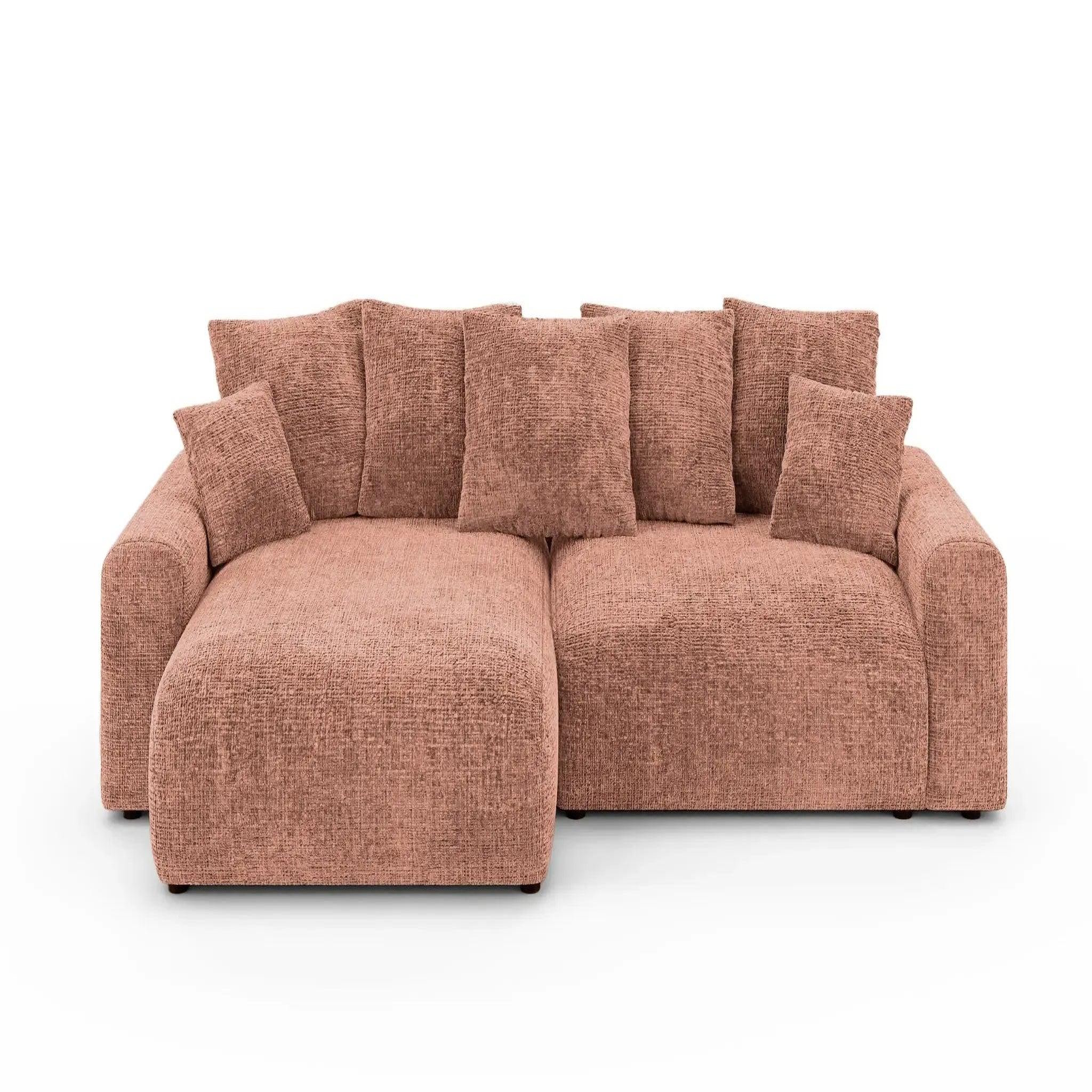 Voir la diapositive 1 : CASANOVA PARIS Oli - canapé d'angle convertible tissu chenille 4 places