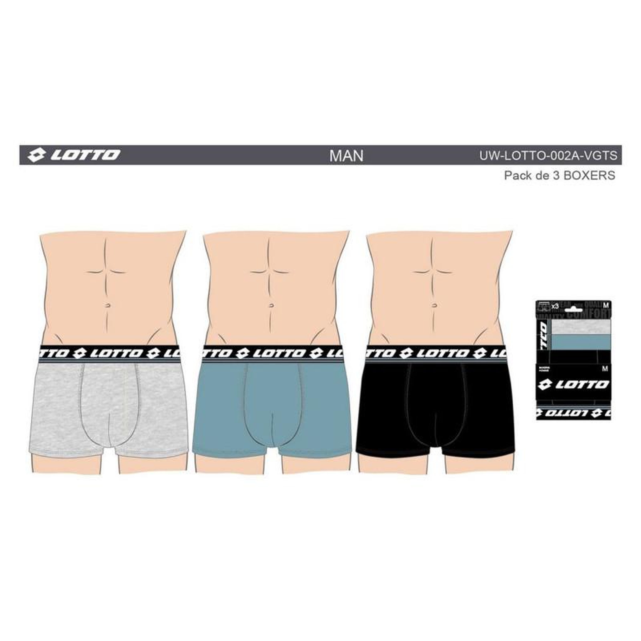 Voir la diapositive 4 : LOTTO Boxer homme LOTTO