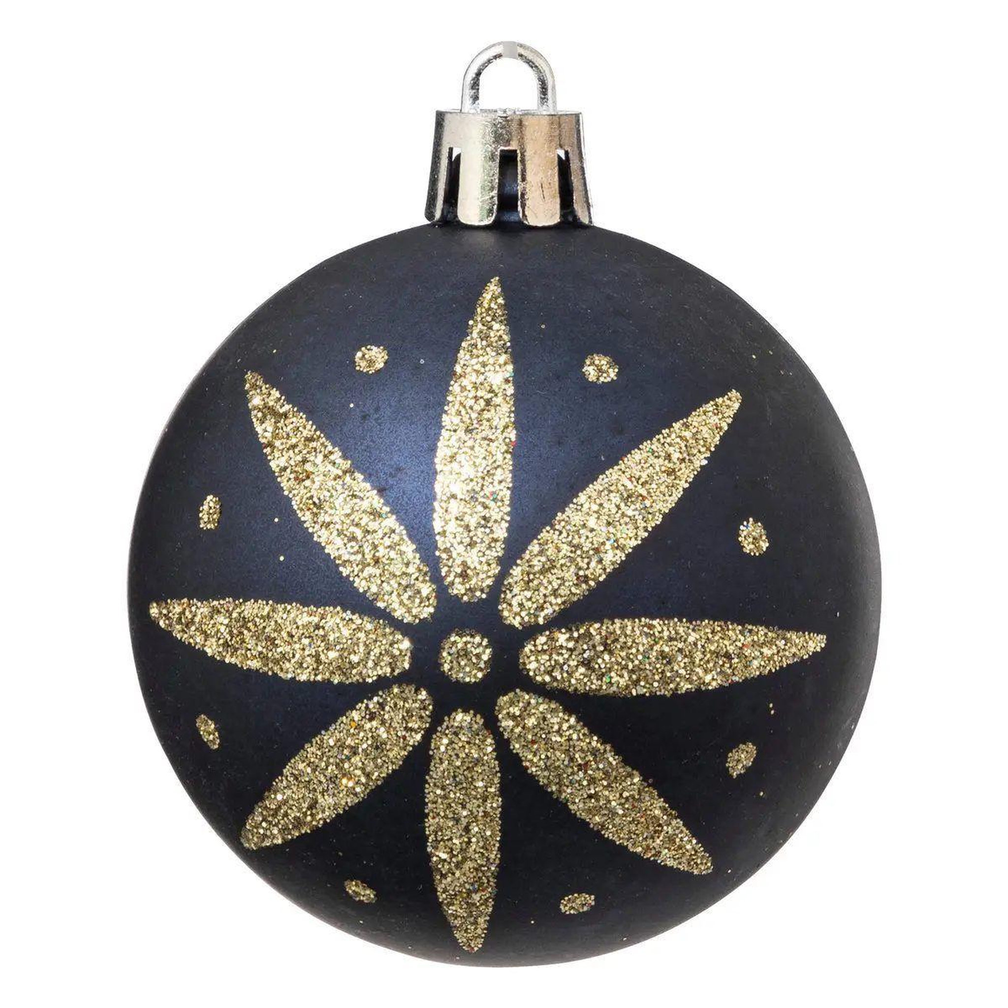 Voir la diapositive 5 : ATMOSPHERA Lot de 25 boules de noël  maison des couleurs  6cm bleu & or