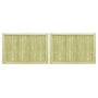 Voir la diapositive 2 : VIDAXL Portillons de jardin 2 pcs Bois de pin impregne 300x100 cm