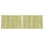 Voir la diapositive 2 : VIDAXL Portillons de jardin 2 pcs Bois de pin impregne 300x100 cm