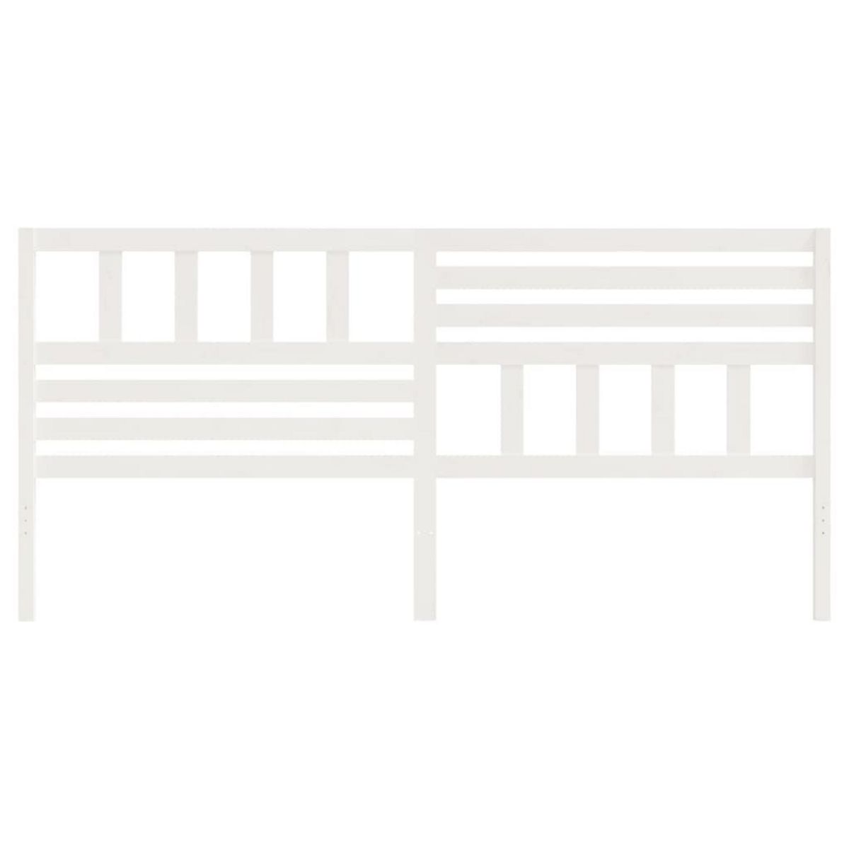 VIDAXL Tete de lit Blanc 206x4x100 cm Bois massif de pin