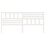 Voir la diapositive 4 : VIDAXL Tete de lit Blanc 206x4x100 cm Bois massif de pin