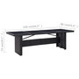 Voir la diapositive 5 : VIDAXL Table de jardin Noir 240x90x74 cm Resine tressee et verre