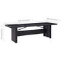 Voir la diapositive 5 : VIDAXL Table de jardin Noir 240x90x74 cm Resine tressee et verre