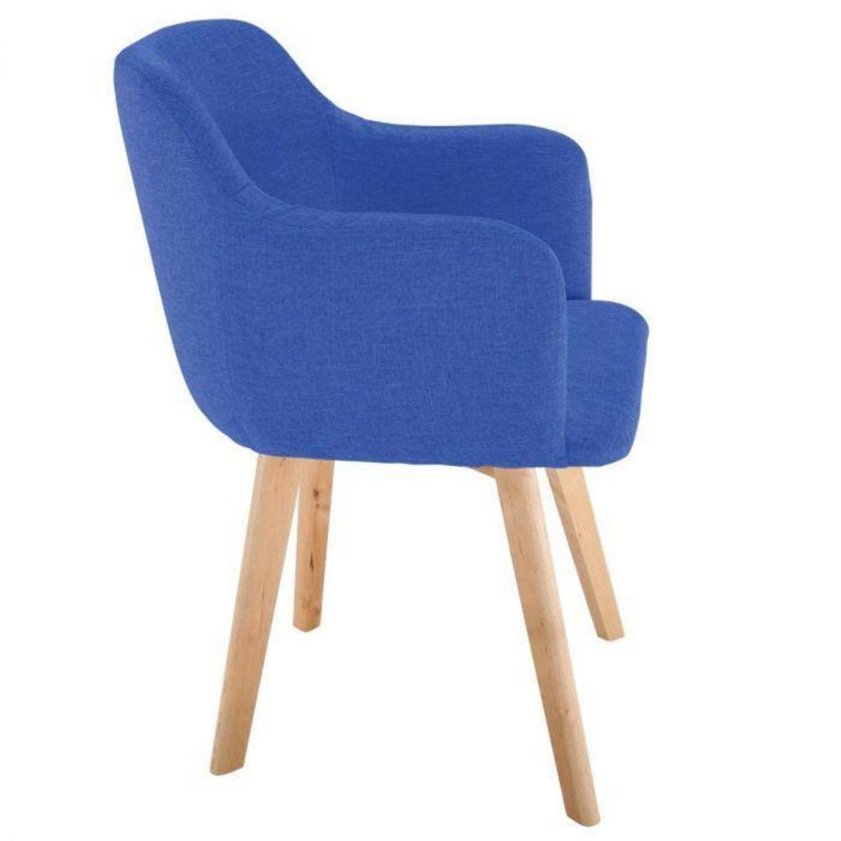 Paris Prix Chaise Scandinave en Tissu  Sweet Color  76cm Bleu