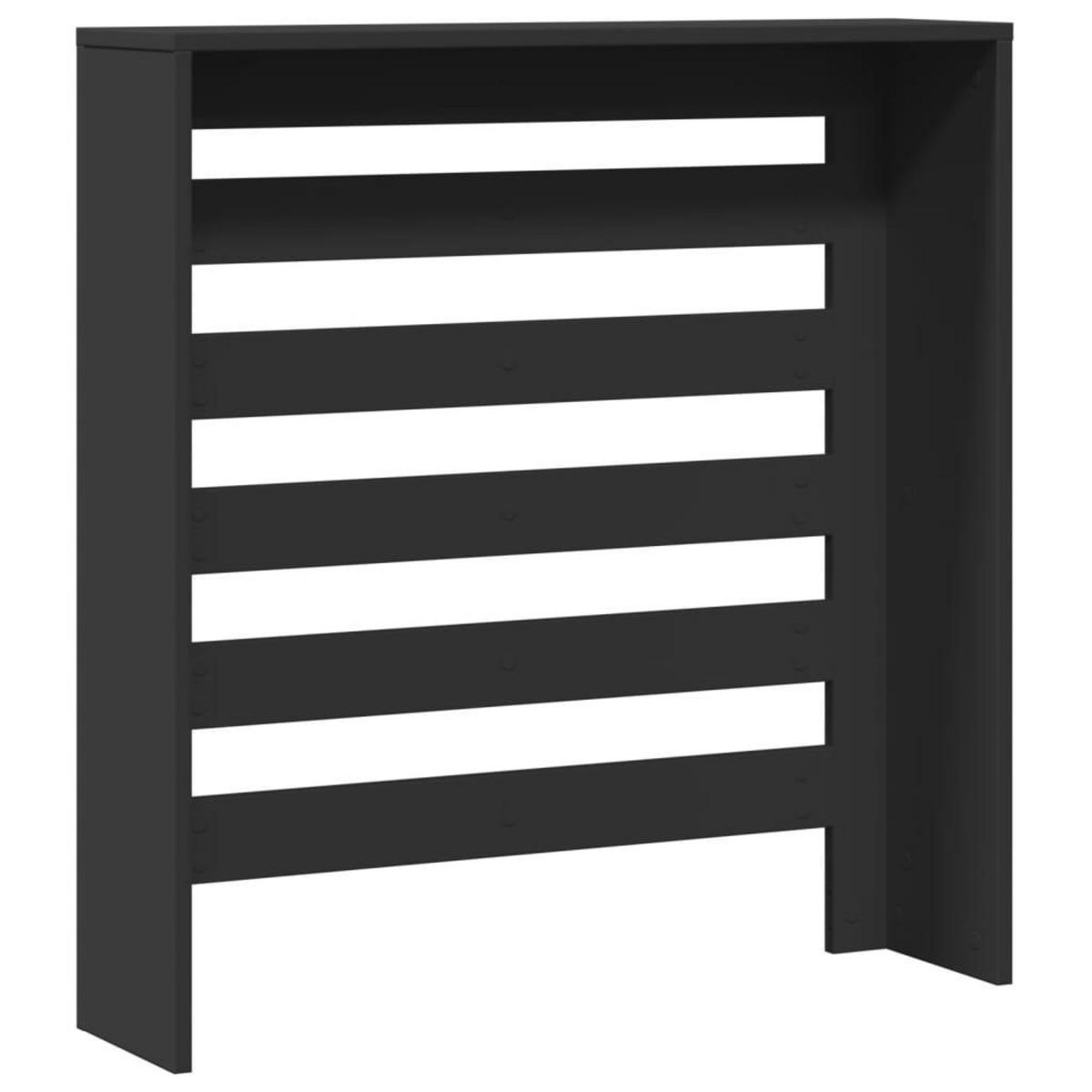 VIDAXL Cache-radiateur noir 78x20x82 cm bois d'ingenierie