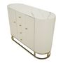 Voir la diapositive 6 : Paris Prix Buffet Design Effet Marbre  Sharon  120cm Blanc & Or