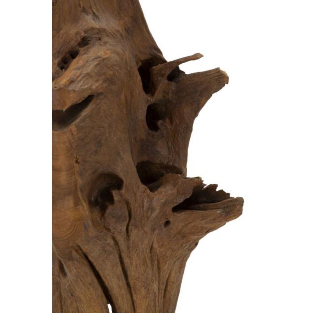 Paris Prix Objet Déco Tronc d'Arbre en Teck  Akars  64cm Naturel
