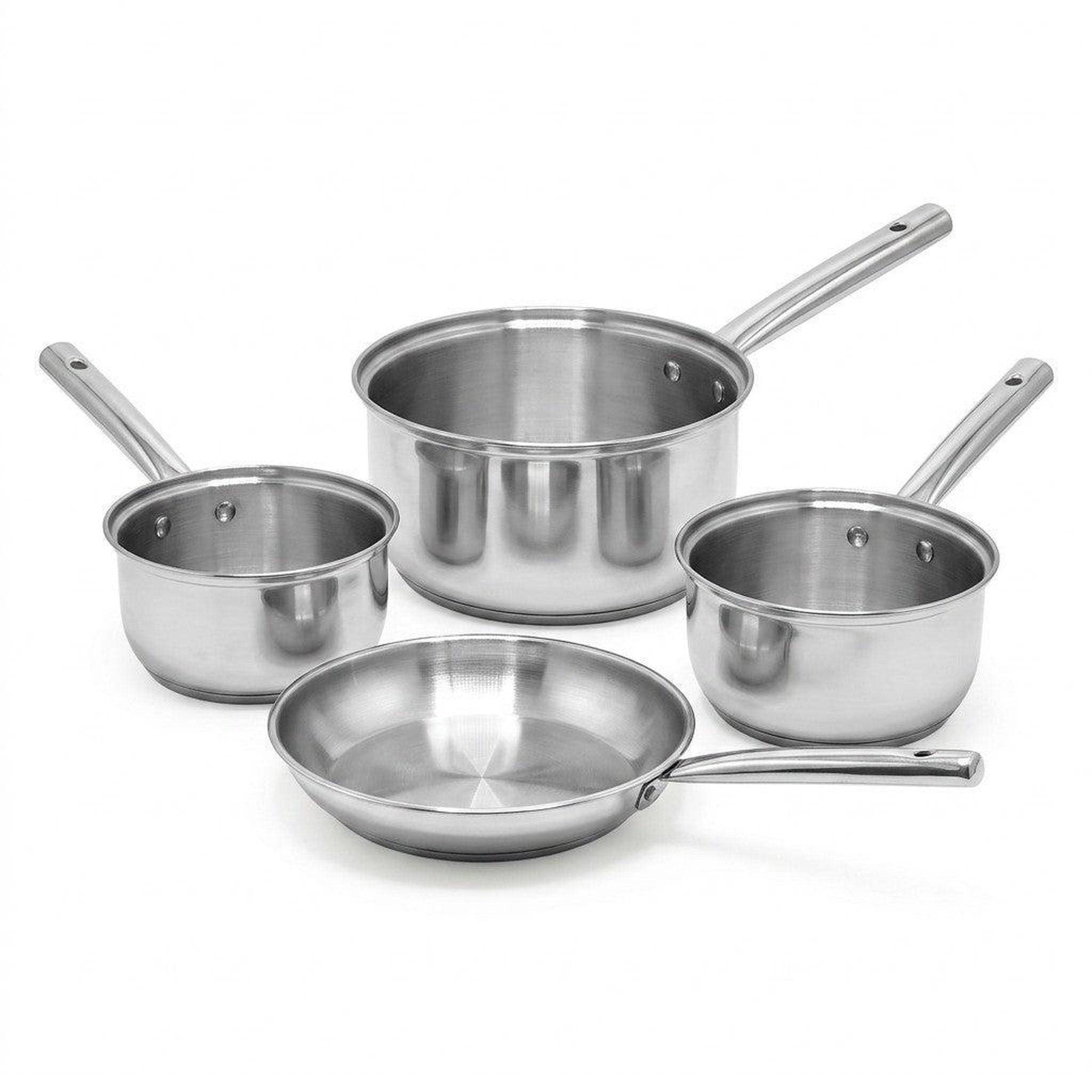 Fackelmann Lot de 3 casseroles 18/20/22 cm et 1 poêle 20 cm en inox fackelmann rhona