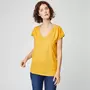 INEXTENSO T-shirt manches courtes jaune imprimé femme